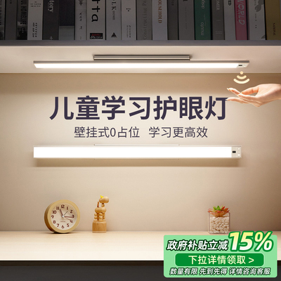护眼灯台灯学习专用长条壁挂式学生宿舍儿童书桌磁吸吸顶充电L