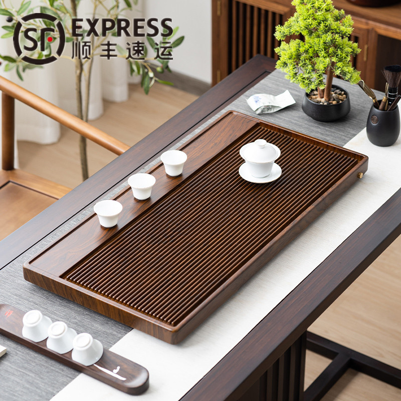 整块实木茶盘家用茶具套装小型干泡茶台排水茶海办公室高端电