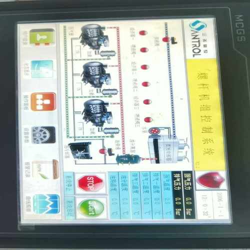 【星慕电子】昆仑通泰，中控触摸屏 型号TPC1061TX，开机正常，