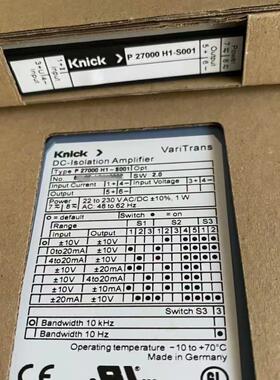 (询价)（未拆封）Knick P27000H1-S001隔离放大