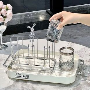 家用杯子架子置物架客厅倒挂啤酒杯架茶杯托盘收纳玻璃杯沥水