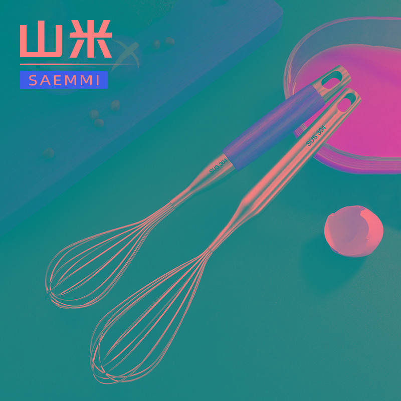 saemmi304不锈钢手动打蛋器加粗家用烘焙搅拌器打发奶油打鸡