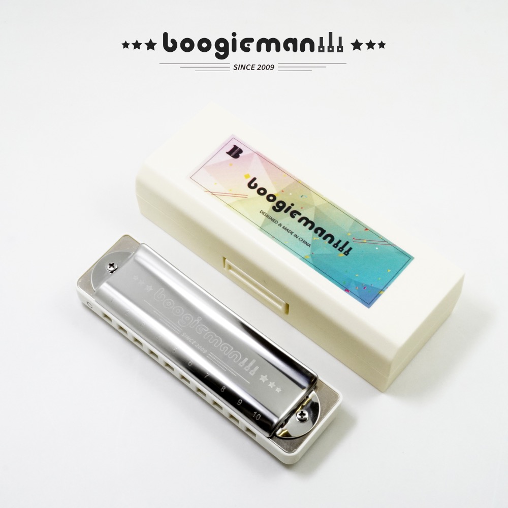 BoogieMan布鲁斯蓝调口琴十孔Paddy调音带低音6初学入门自学1