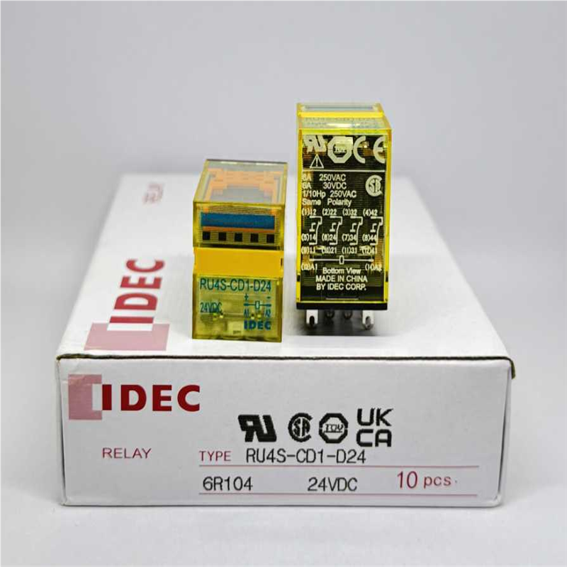 IDEC和泉RU4S-CD1-D24和泉继电器DC24V带逆行磁极保护14脚原装