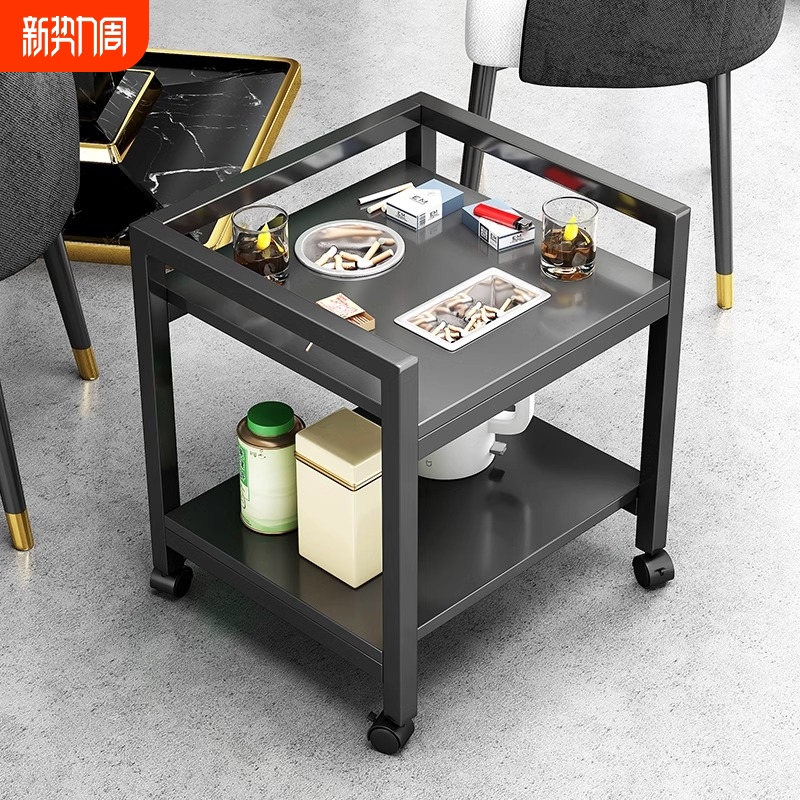 麻将桌茶几茶水架棋室打专用置物茶水桌麻将机旁可移动小边几
