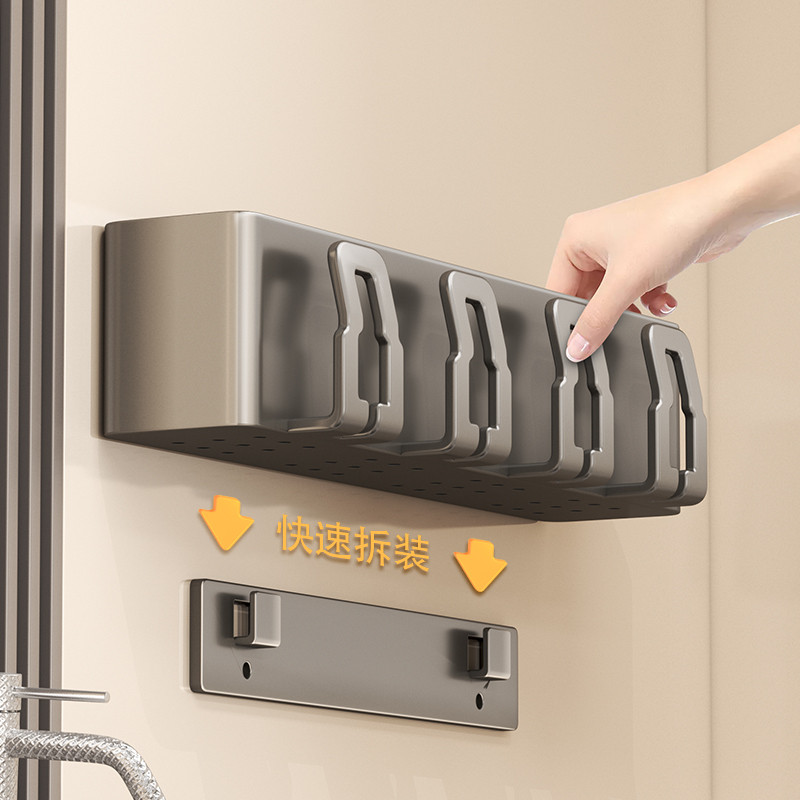卫生间漱口杯刷牙杯收纳壁挂式电动牙刷架子牙刷置物架免打孔