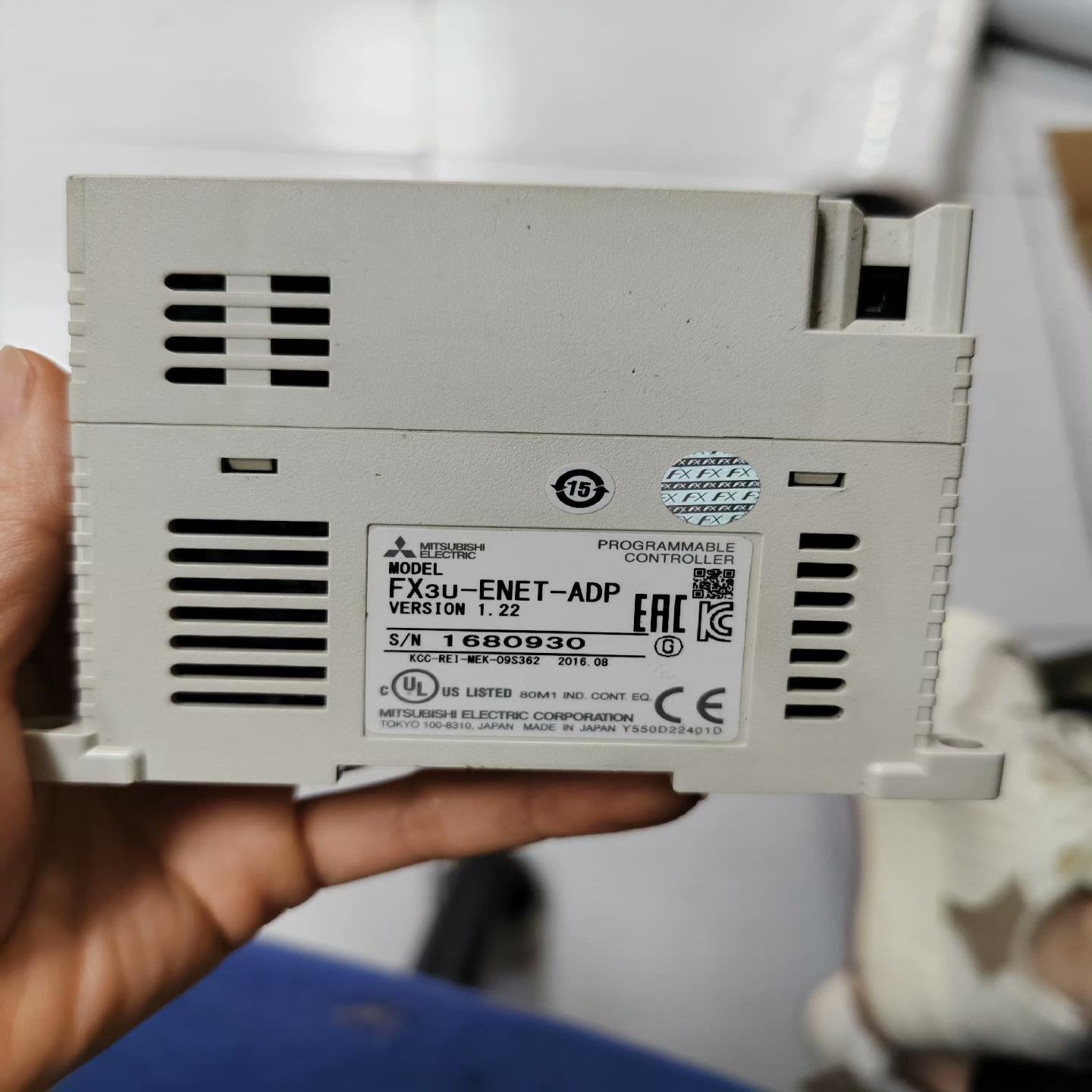 三菱模块FX3U-ENET-ADP，实图拍摄，功能正常，壳子（地坛设