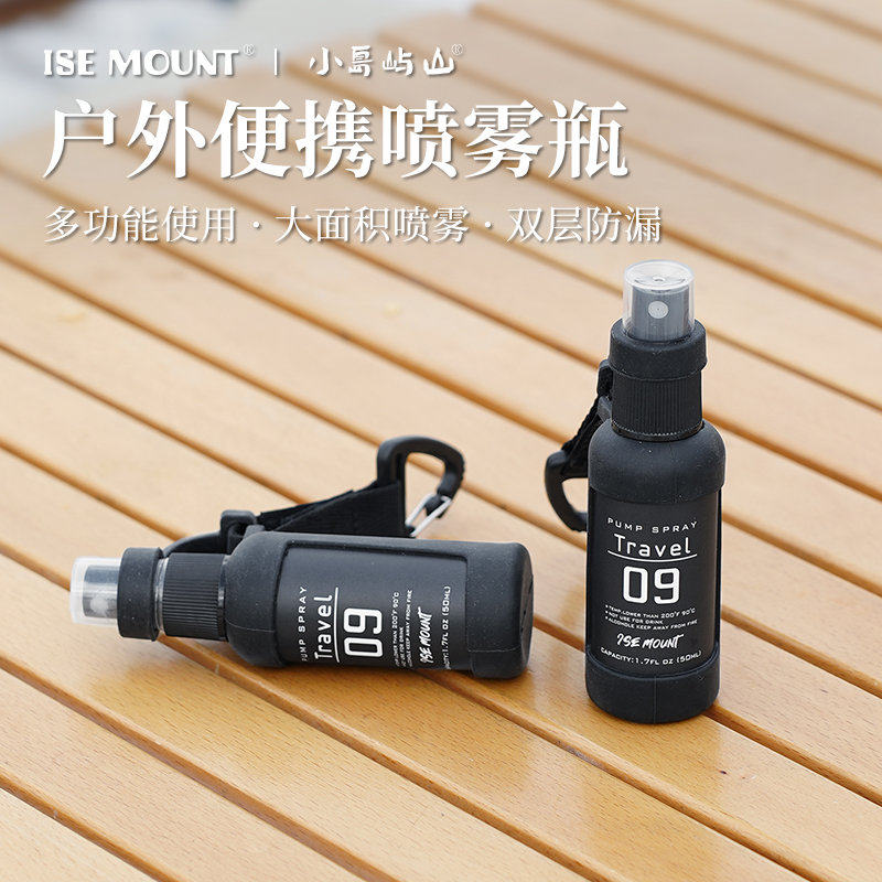户外便携喷壶香水酒精分装花露水瓶空瓶露营50ml战术黑化风喷