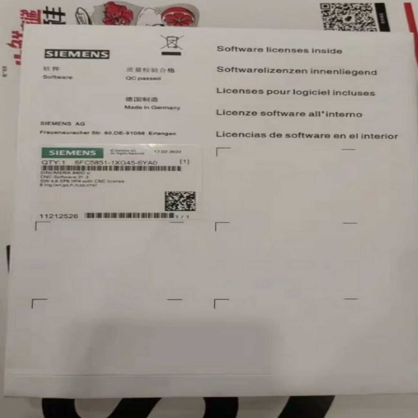 议~6FC5851-1XG45-5YA0内存卡，