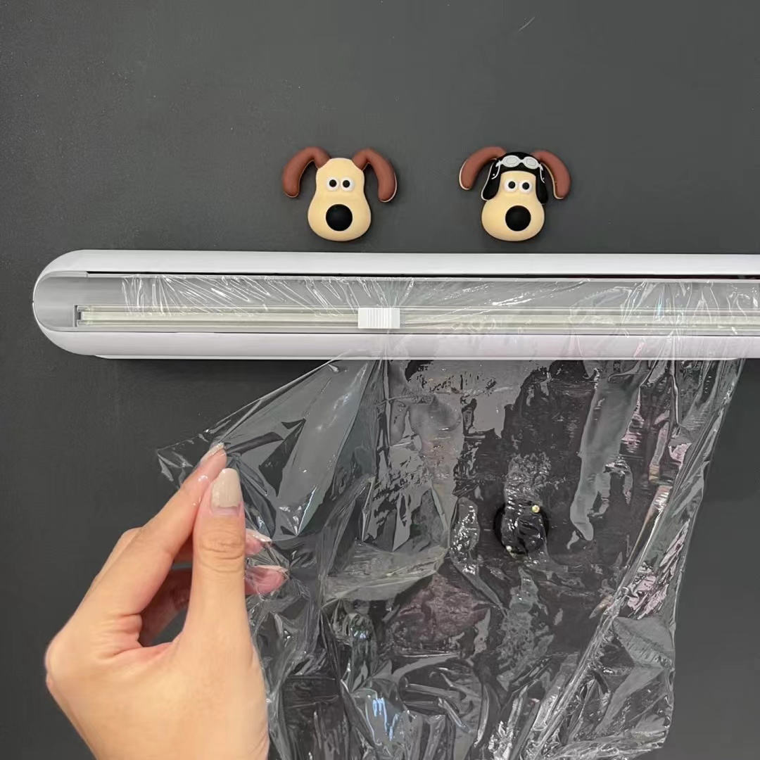 保鲜膜切割器磁吸冰箱专用免撕一次性保鲜膜套厨房家用切割盒