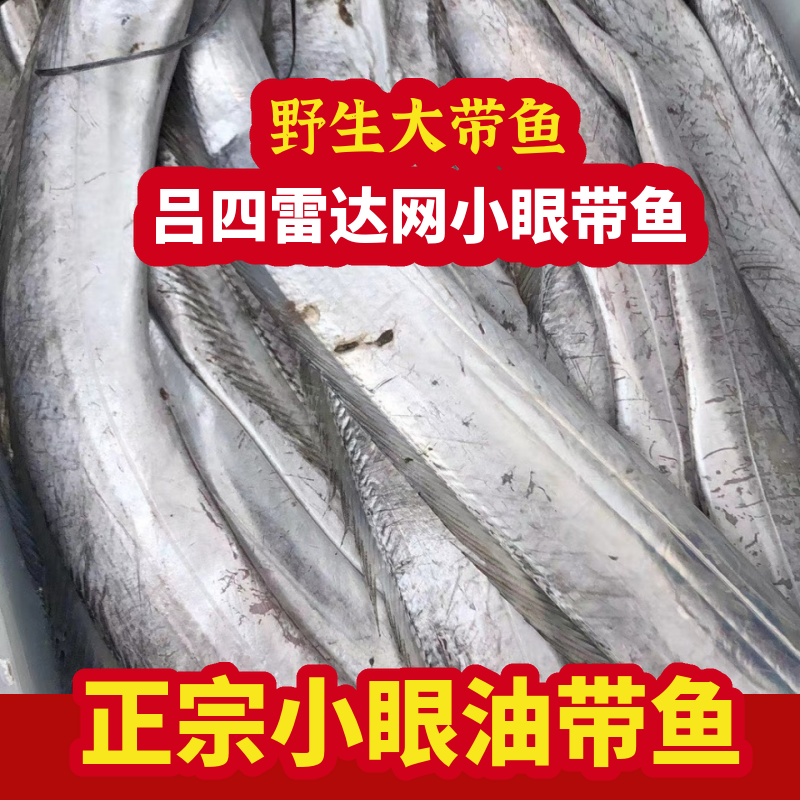 江苏吕四海鲜正宗吕四带鱼国产小眼油带鱼整箱刀鱼大带鱼包邮