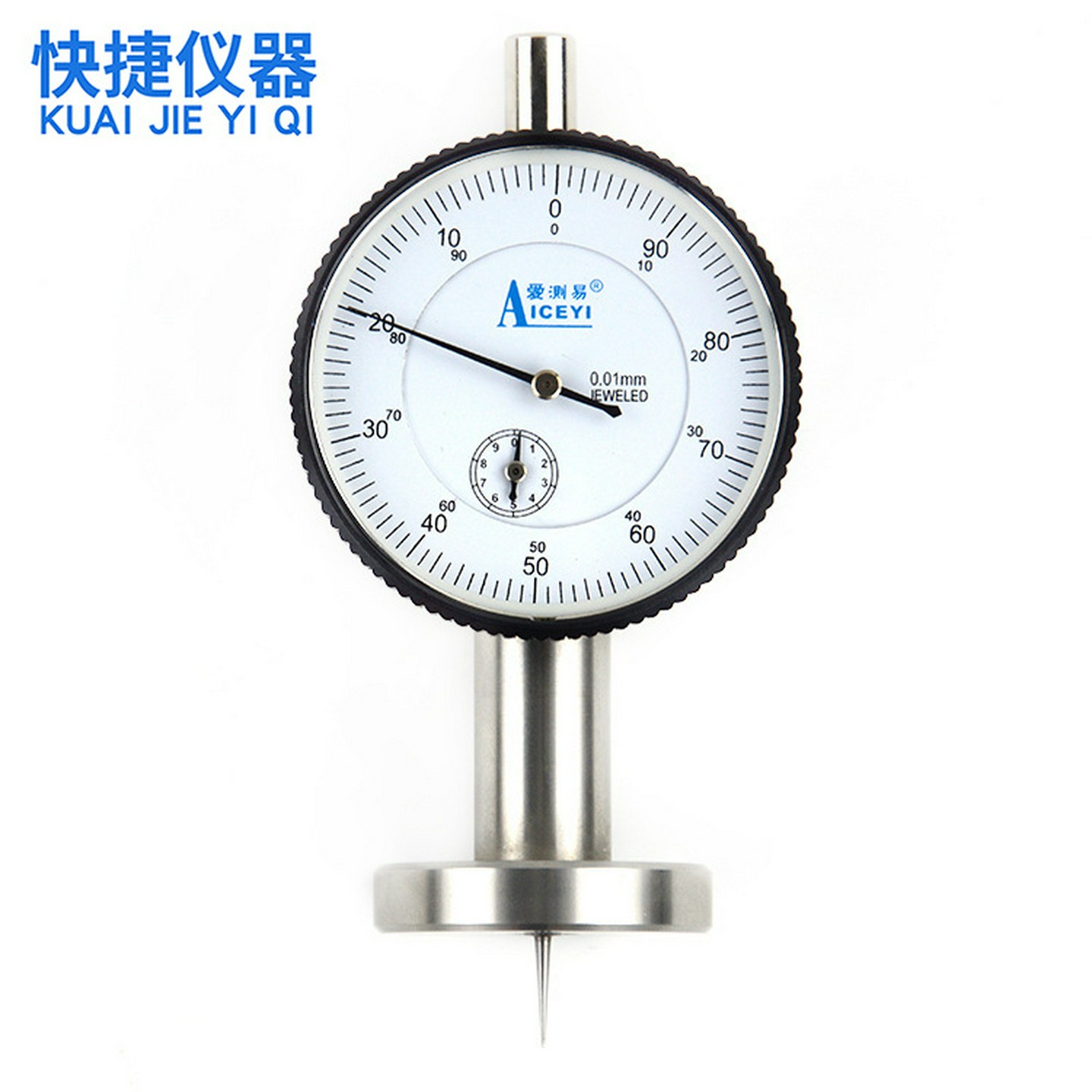 厂家指针深度表百分深度规深度计精确测量高度0-10*0.01指针式