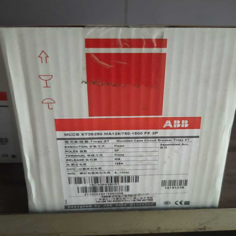 ABB  MCCB XT3S250 MA125/750-15~询价