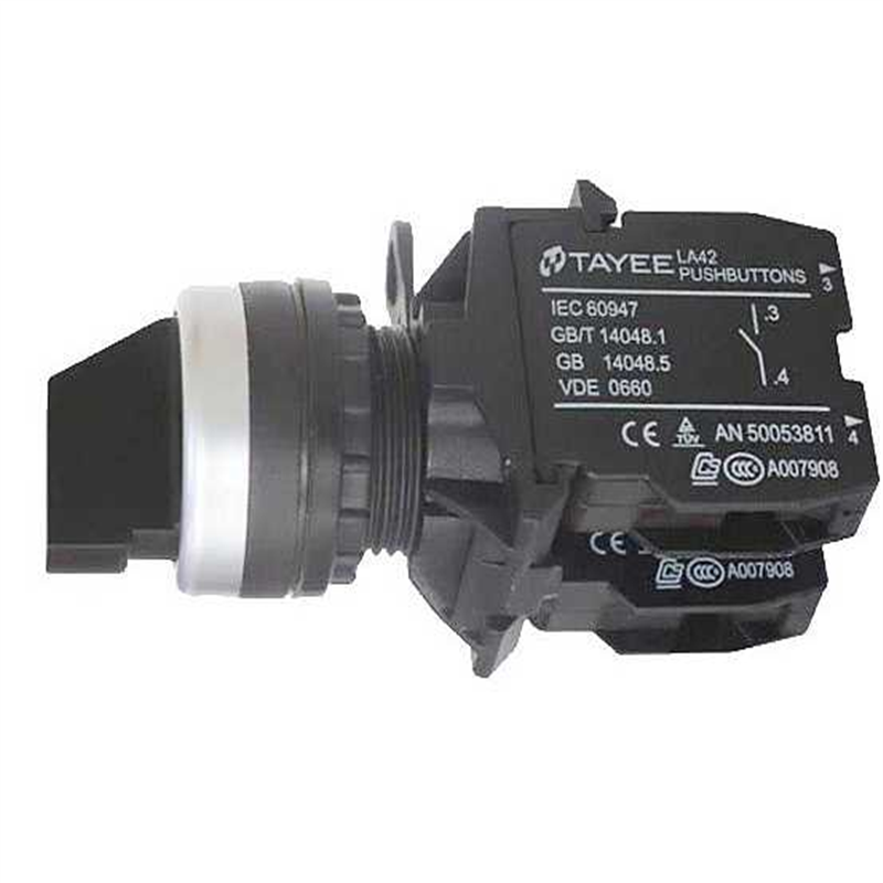 正天逸 TAYEE LA42X3 3档 3位自锁 自复位旋钮 转换选择开关