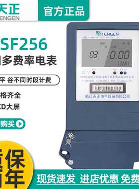 TENN天正 DTSF256峰谷电能表三相四线复多费率分时段互感电子式