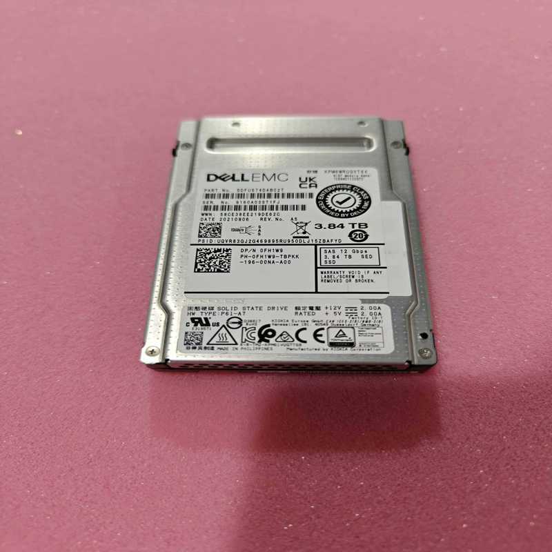 0FH1W9 DWLL 3.84T 12GB SAS SSD【鑫鑫商铺】