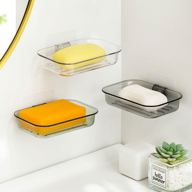 免打孔肥皂盒壁挂式家用卫生间大皂盒沥水浴室墙上香皂收纳置