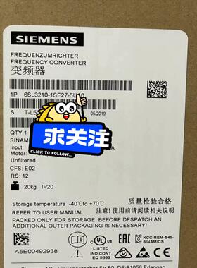 6SL3210-1SE27-5UA0S120变频器37拍前询价