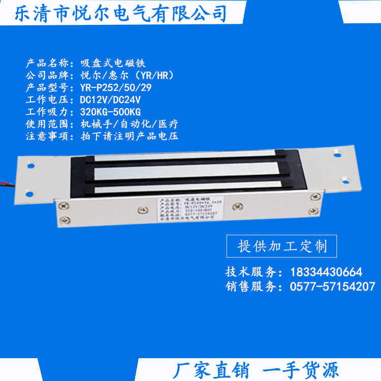P250/55/28电磁铁 DC12V吸350KG电磁铁 DC24V吸500KG长方形电
