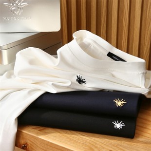 T恤 经典 小蜜蜂 夏季 轻奢风男女情侣亲肤舒适免烫百搭休闲圆领短袖