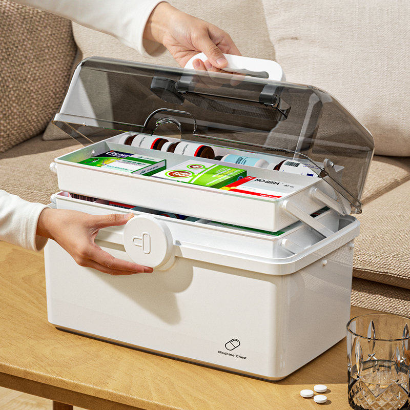 家庭装医药箱家用医疗用儿童婴儿小急救箱大容量装药的收纳盒箱