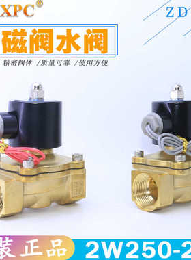 宁波天鑫TXPC管道常闭电磁阀2W250-25/AC220V/DC24V气水阀1寸DN