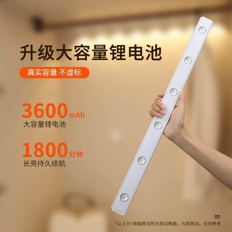 无线遥控充电式led射灯家用免布线感应小夜灯酒柜手办模型展示灯