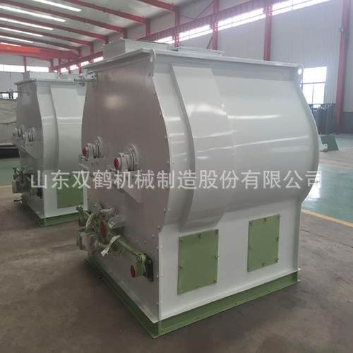 厂家供应双轴卧式搅拌机时产5-20吨的畜禽预混料加工用搅拌机