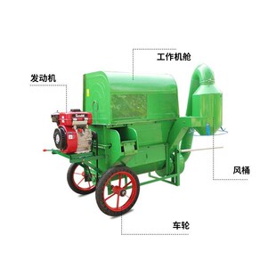 新型打谷机全自动稻谷小型家用脱粒机多功能款高粱小麦农用收割机