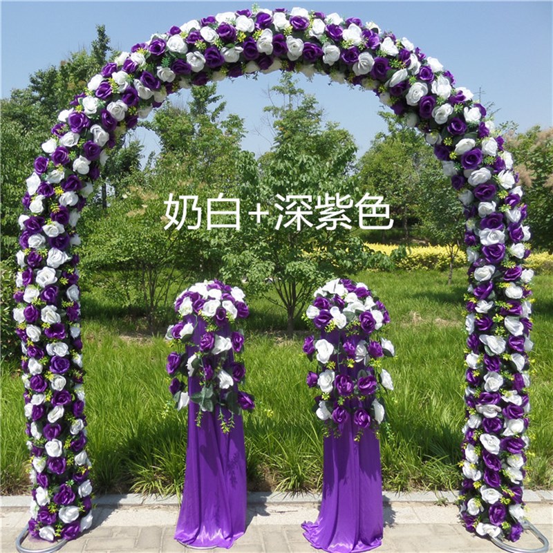 婚庆花门绢花拱门开业拱门花架结婚礼花拱门装饰活动拱门全花花门