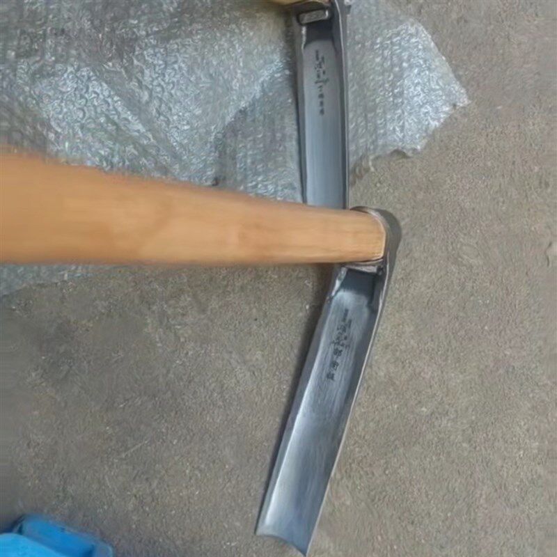 安装好木柄临海挖冬笋锄头精品款炮头钢户外农用挖笋工具可定制