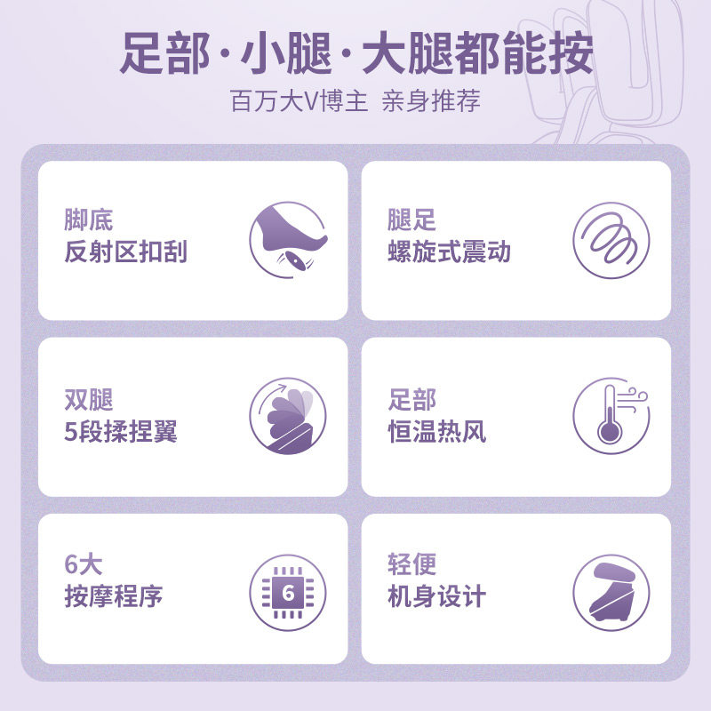 OSIM/傲胜393腿乐乐2 足部按摩小腿部脚部踝推拿温热足疗机