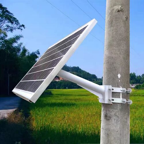 光伏板支架太阳能板监控安装50W80W100W工程装电杆支架配全套螺丝
