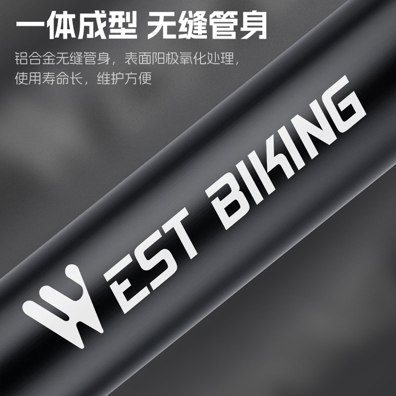 西骑者自行车打气筒便携高压迷你美法嘴通用带气压表山地车公路车