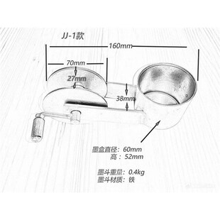 专业墨斗新式不锈钢木工划线工具施工线斗子铁质手摇备用摇柄边线