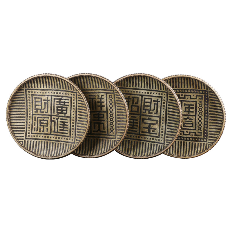 竹编簸箕果盘结婚乔迁搬新家送礼收纳晾晒竹制品家用筛子摆件礼品