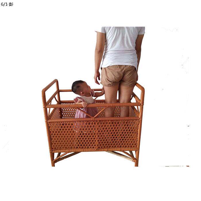 小孩子bb摇篮床藤编婴儿床婴儿床可折叠可携式儿童床可移动可折叠