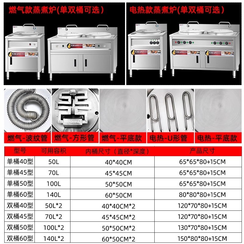 煮面炉商用电热节能多功能方形燃气煮面桶煮面锅汤面炉麻辣烫锅