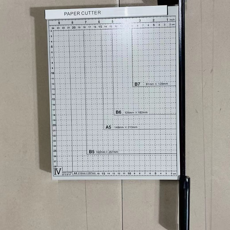 裁纸切纸刀不绣钢828-A4铡刀照相馆切相片用10寸手动木质裁刀包邮