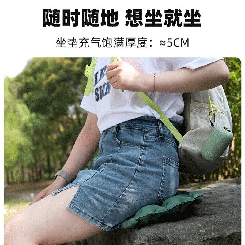 便携充气坐垫户外便携式折叠防潮垫旅行露营徒步演唱会座椅垫屁垫