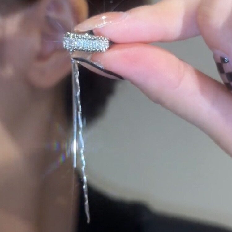 耳骨夹耳环一体感耳夹法式百搭耳洞女冷淡风超仙韩国气质网红