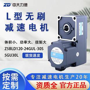 直流L型无刷减速电机750W大扭矩电机平行轴减速器齿轮箱