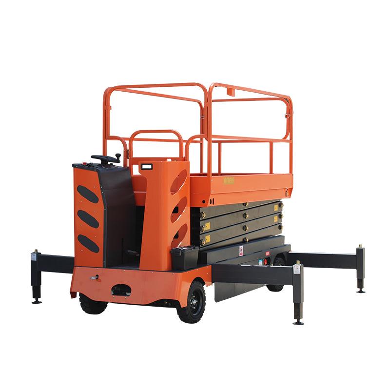 金茂全自动高空作业平台移动剪叉式电动液压升降机站驾式升降平台