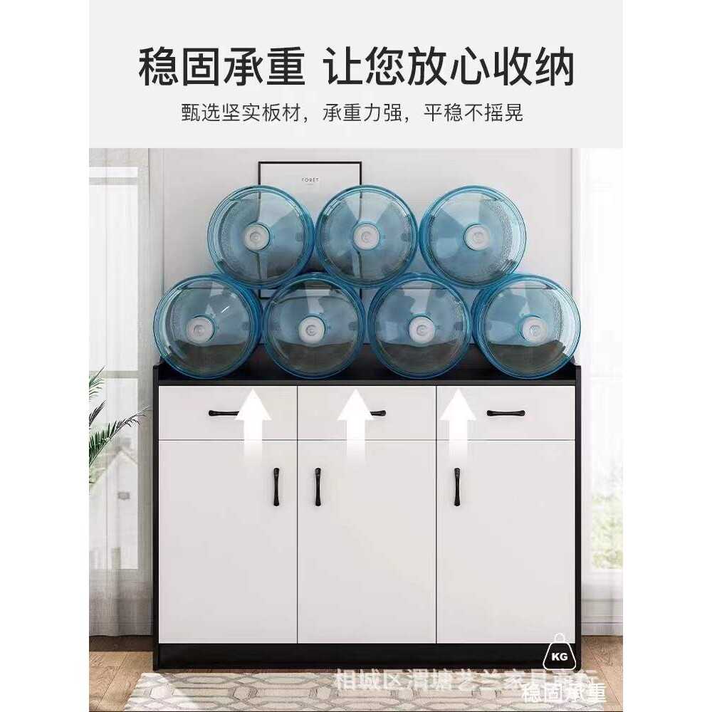 茶水柜餐边柜办公室柜子收纳柜现代简约黑白柜置物柜直销
