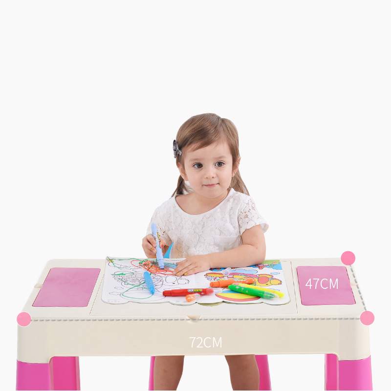 儿童积木桌椅 多功能塑料拼装玩具桌 兼容大小颗粒玩具幼儿园桌椅