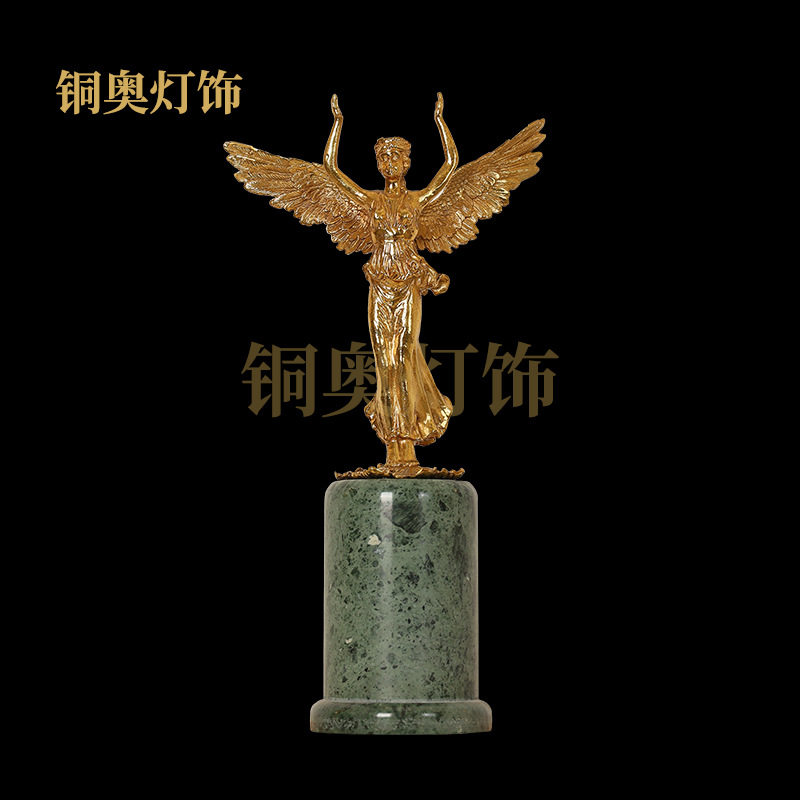 法式复古天使摆件欧式雕刻装饰艺术别墅客厅书房玄关奢华大理石