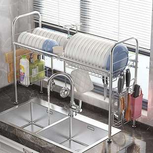 不锈钢厨房置物架水槽碗碟沥水架收纳架用品家用大全晾放碗架架子