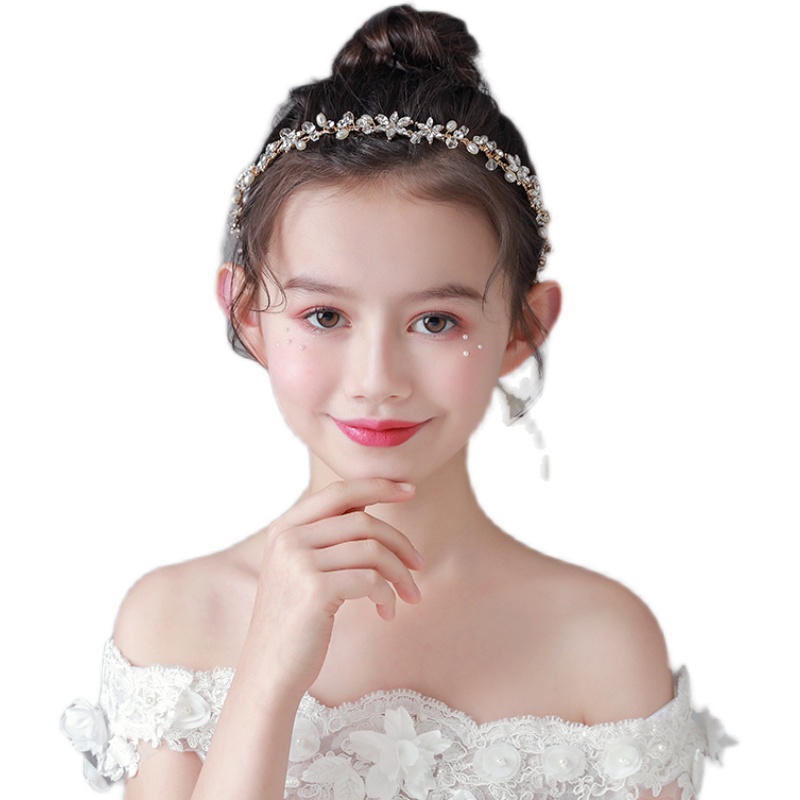 女童头饰儿d童发箍水钻头箍女孩饰品礼服配饰演出发饰韩式公主发