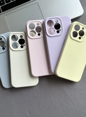 ins液态硅胶亲肤壳适用iPhone15pro手机壳16promax防摔不粘毛14plus女防指纹13男全包精孔12情侣11软保护套