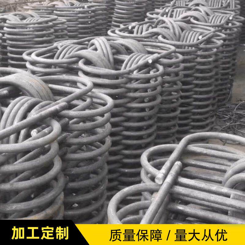 铁U型栓 热镀锌U型抱箍管卡 电镀方型U型丝建筑预埋u型 U型螺栓